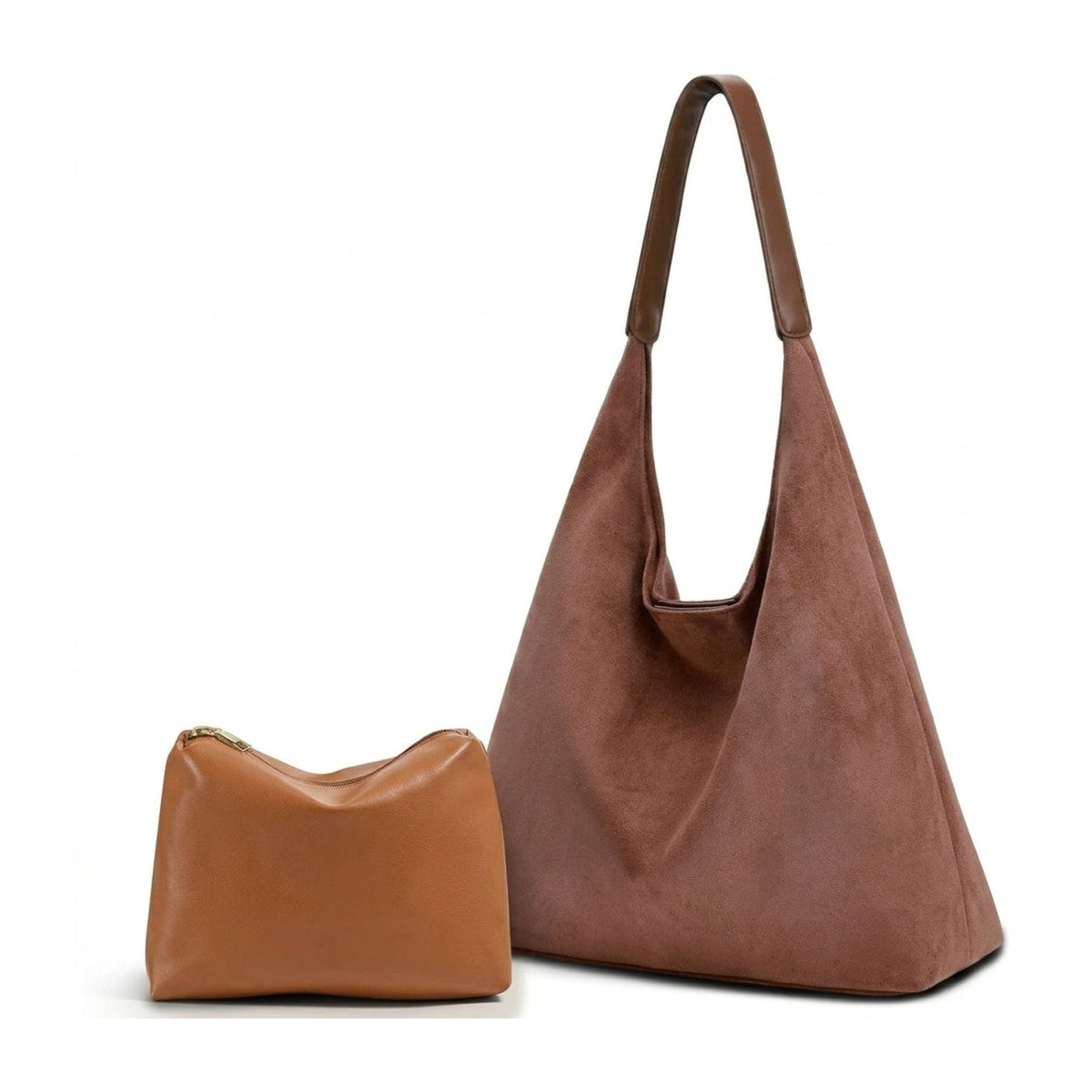 Vintage Suede Hobo Tote Bag & Underarm Purse For Women's