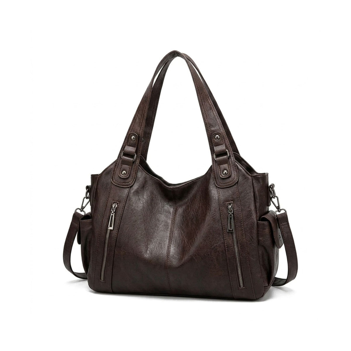 Women's High-Quality Soft PU Leather Shoulder Bag with Compartments