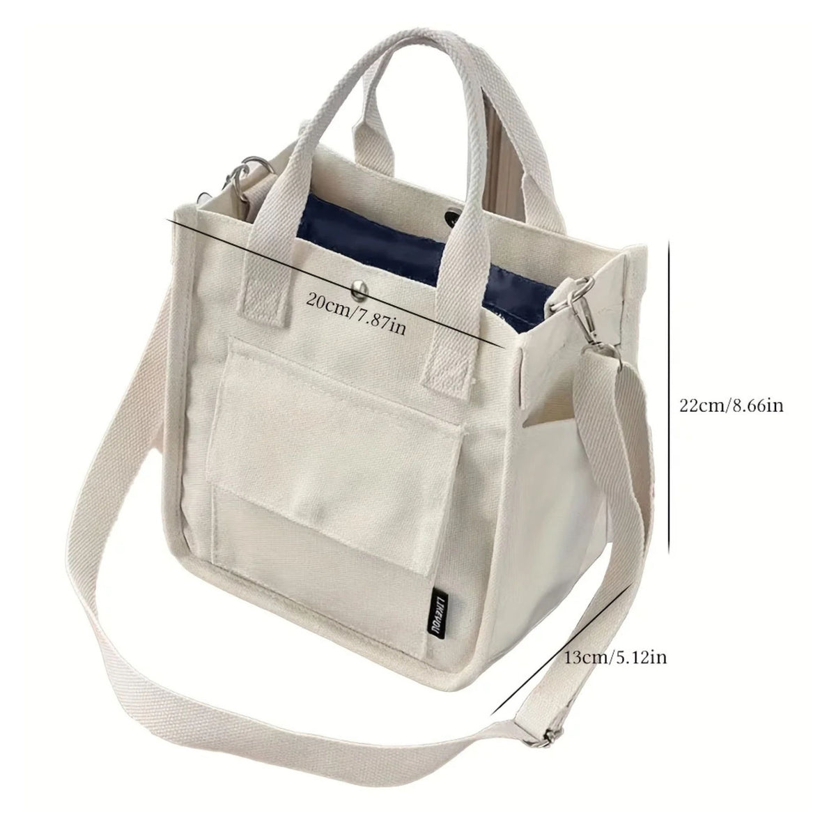 Small Canvas Crossbody Tote Bag & Shoulder Purse for Women's