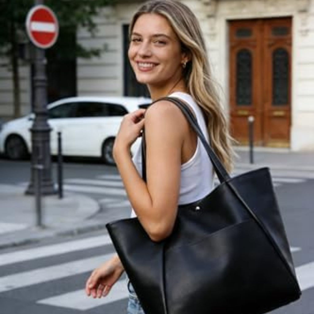 Large 25L Vegan Leather Travel Tote & Weekender Purse