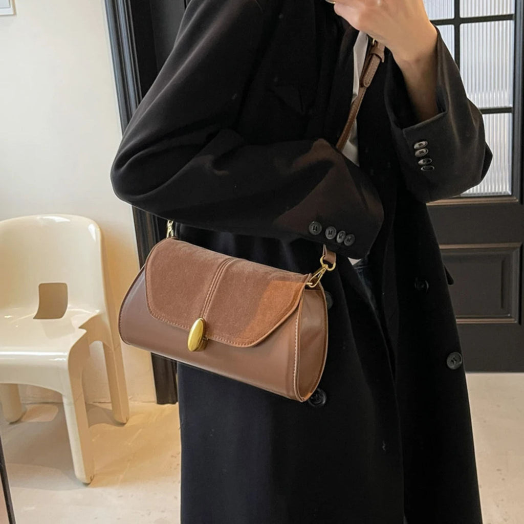 Retro PU Leather Small Tote & Commuting Bag for Women's