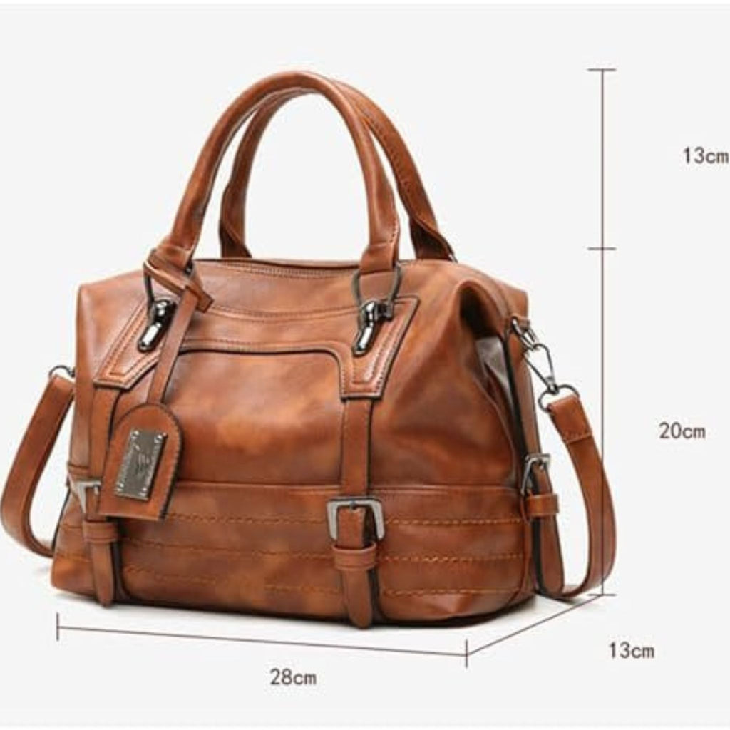 Women's PU Leather Top-Handle Handbag & Shoulder Bag