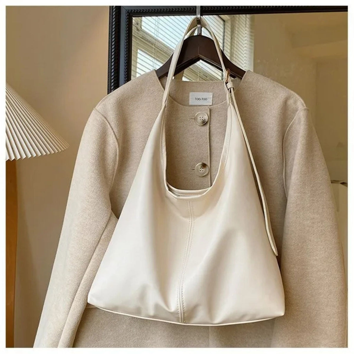 HOMEFISH Fashion PU Leather Large Tote Bag for Women's