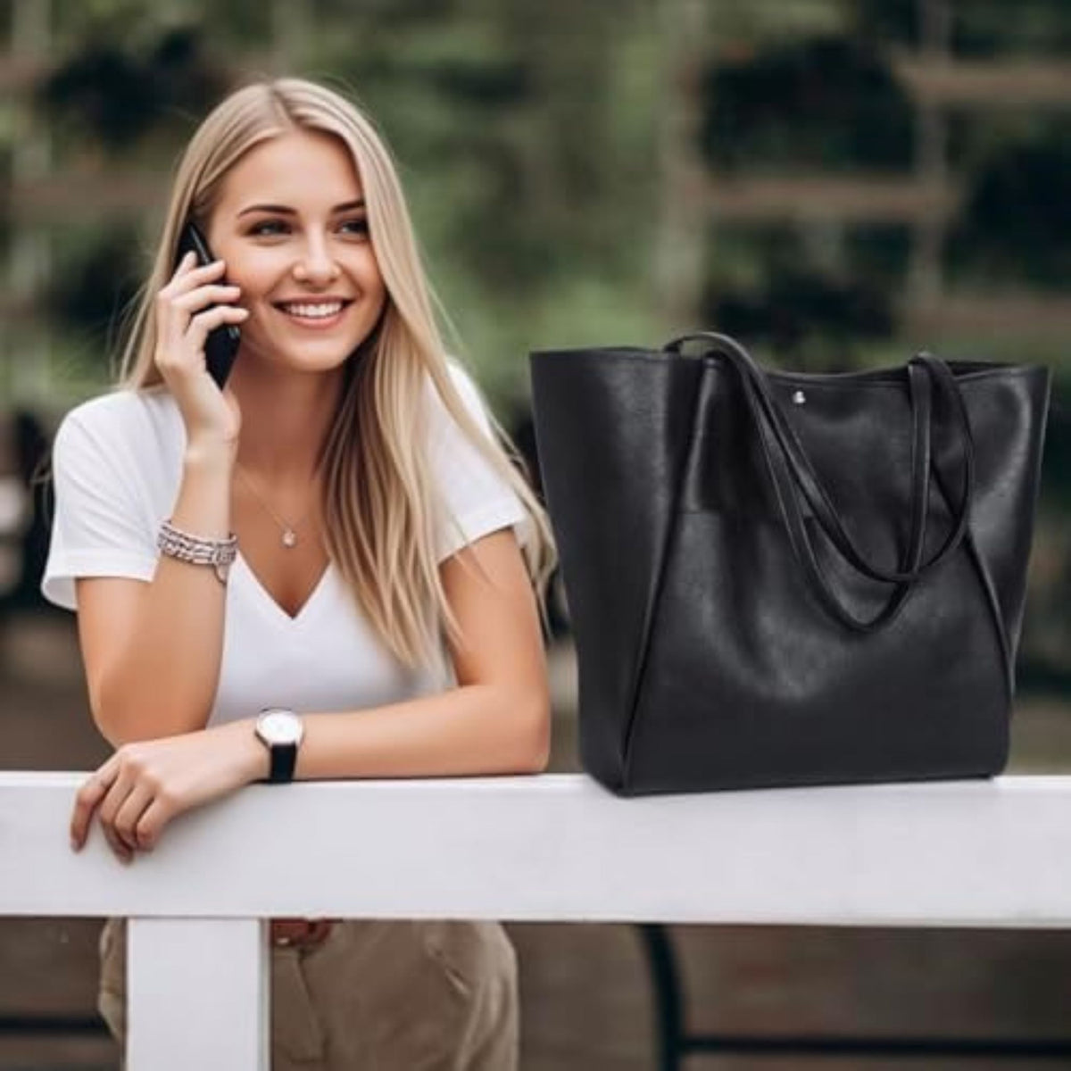 Large 25L Vegan Leather Travel Tote & Weekender Purse
