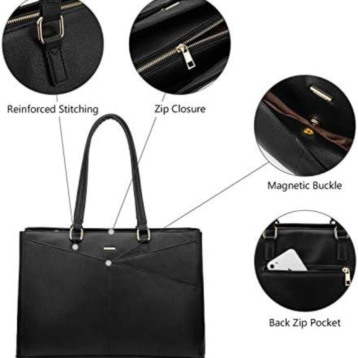 LOVEVOOK Large Capacity Office Work Bag & Briefcase