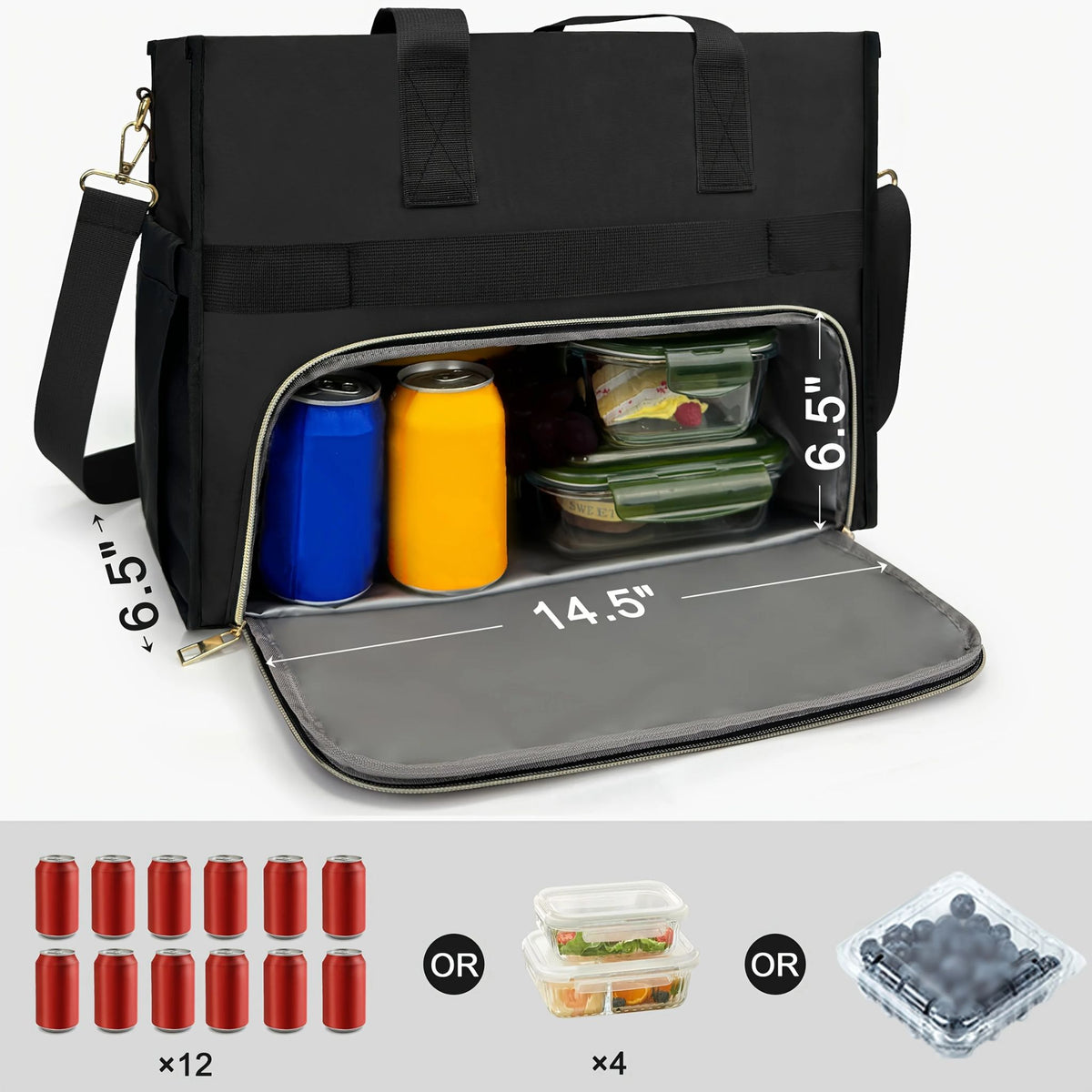 2-in-1 Oxford Fabric Laptop Compartment & Lunch Bag for Office