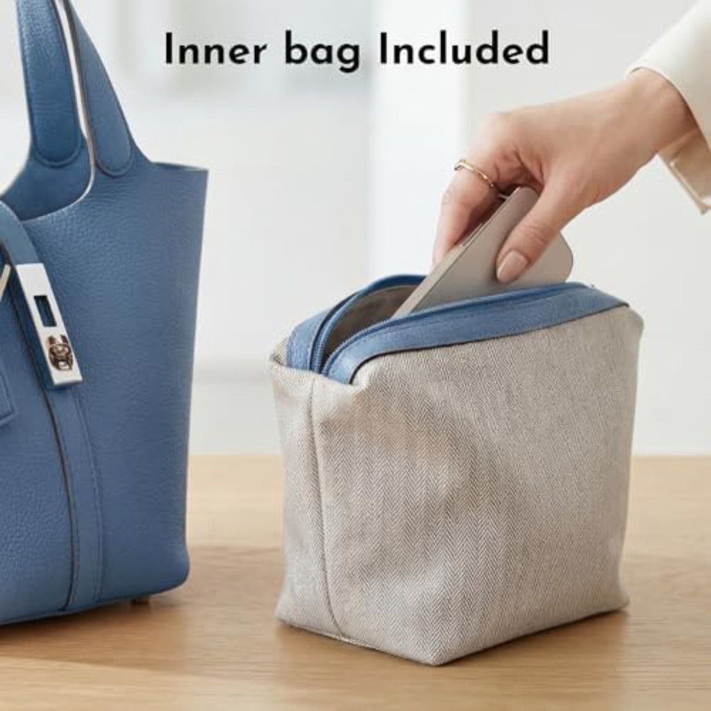Vegan Leather Bucket Handbag & Shoulder Purse for Women's