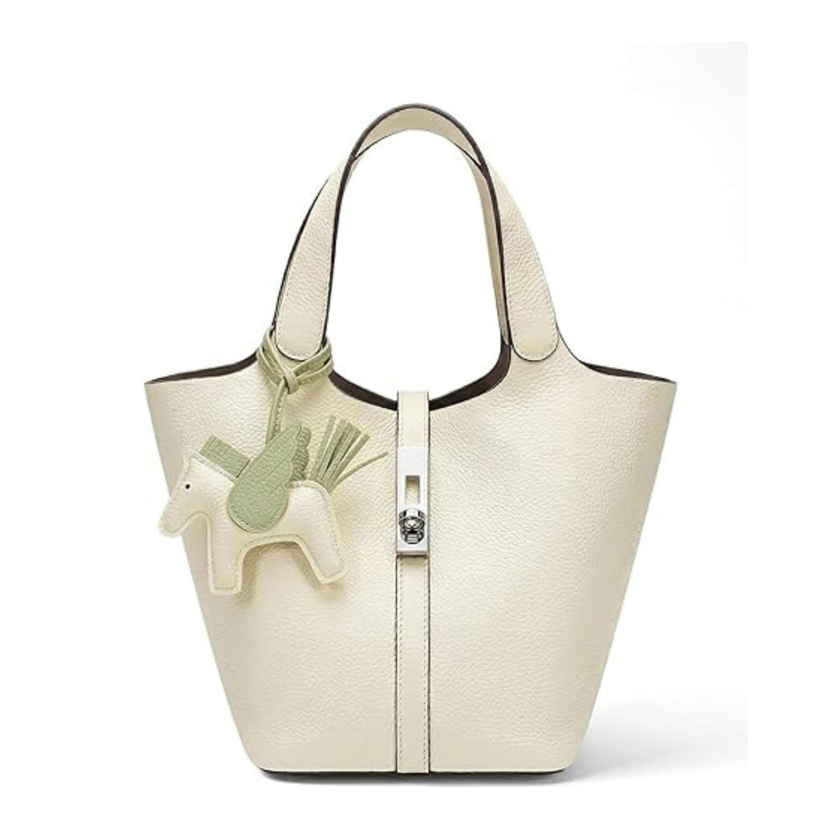 Vegan Leather Bucket Handbag & Shoulder Purse for Women's