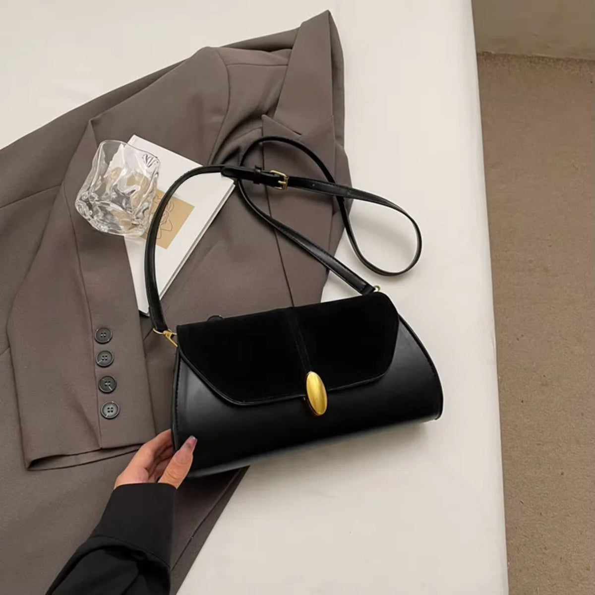 Retro PU Leather Small Tote & Commuting Bag for Women's