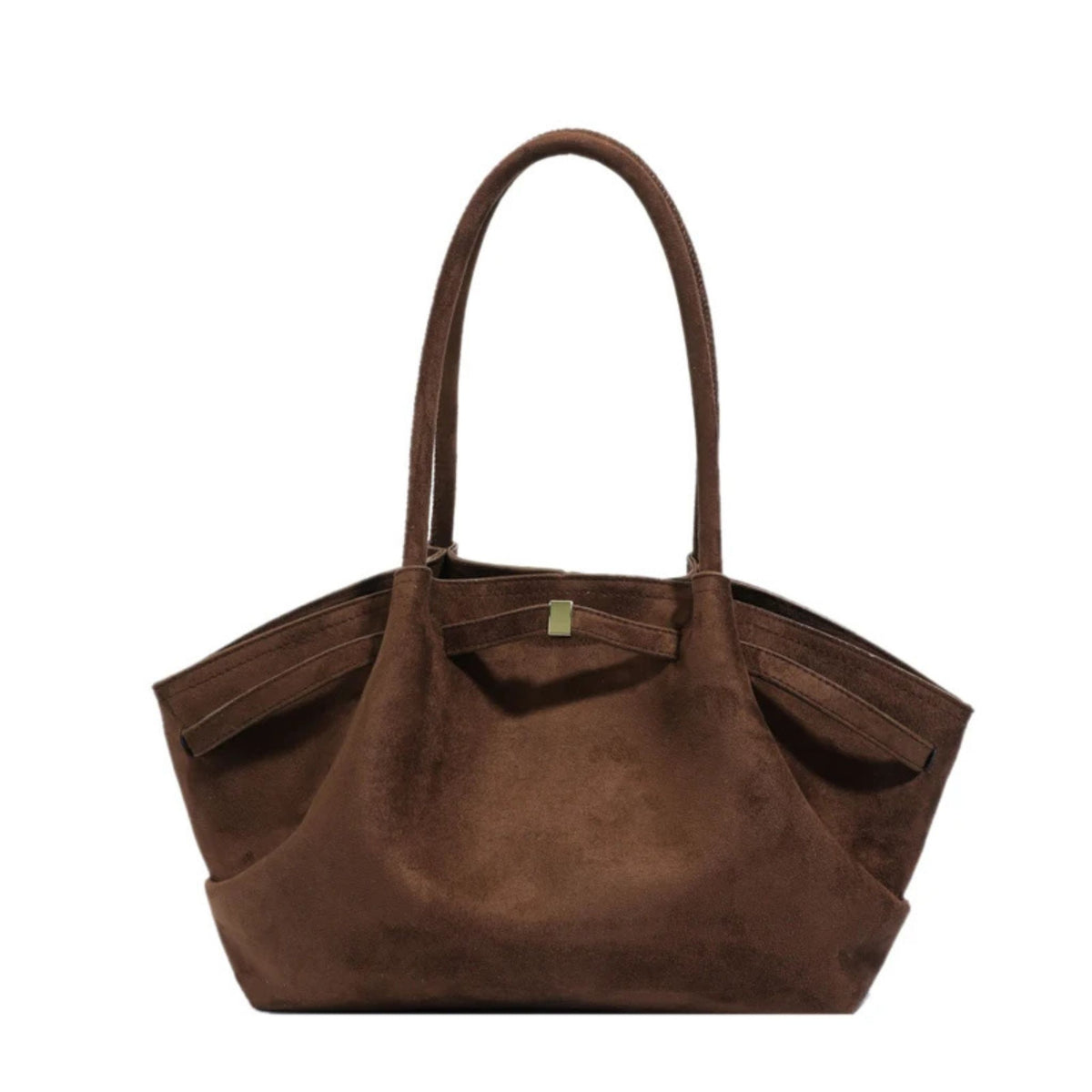 Vintage Suede Underarm Bag & Solid Color Satchel for Women's