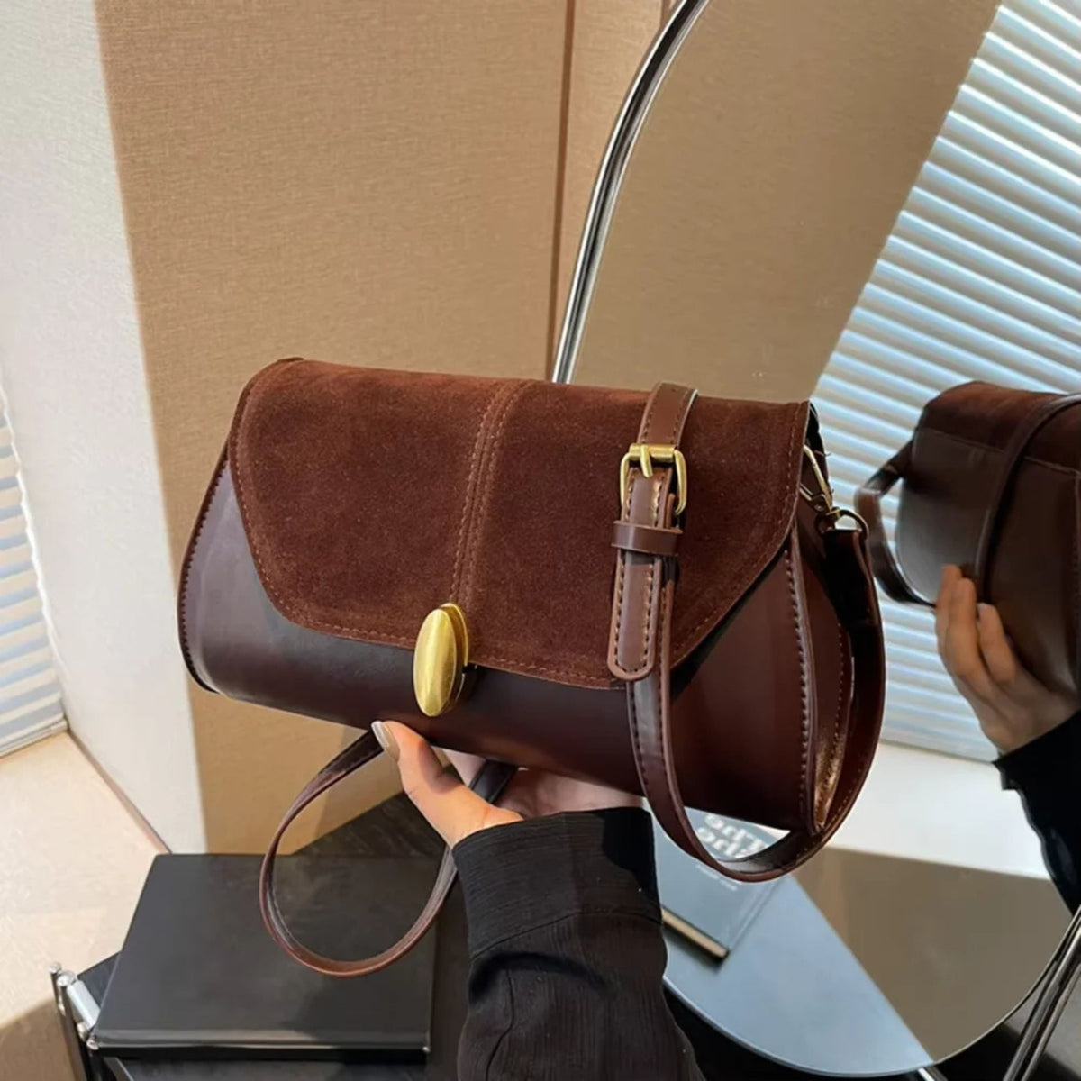 Retro PU Leather Small Tote & Commuting Bag for Women's
