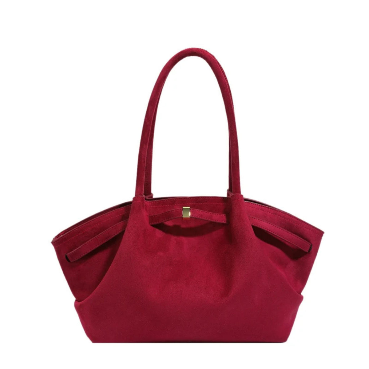 Vintage Suede Underarm Bag & Solid Color Satchel for Women's