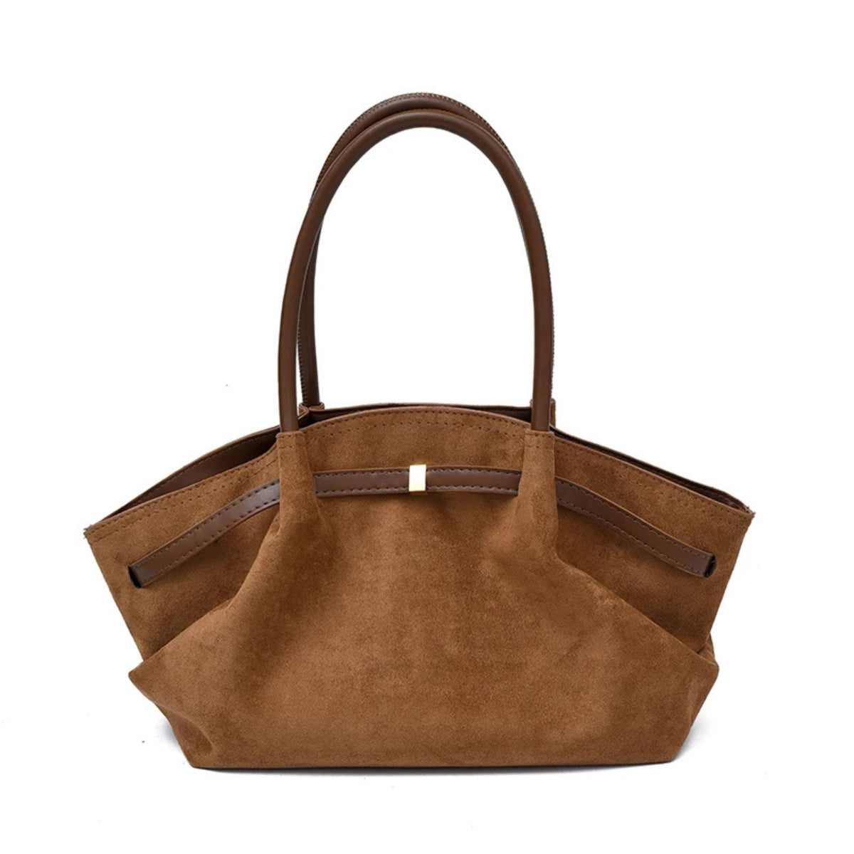 Vintage Suede Underarm Bag & Solid Color Satchel for Women's